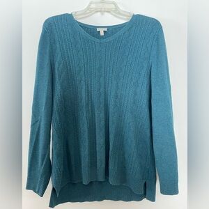 Talbots Teal Women's Crew Neck Sweater. Size Medium